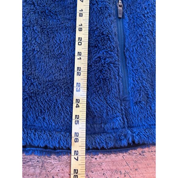 LL Bean Mens Blue Fleece Full Zip Up Jacket Pockets Size Medium - Picture 8 of 9